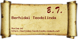 Berhidai Teodolinda névjegykártya